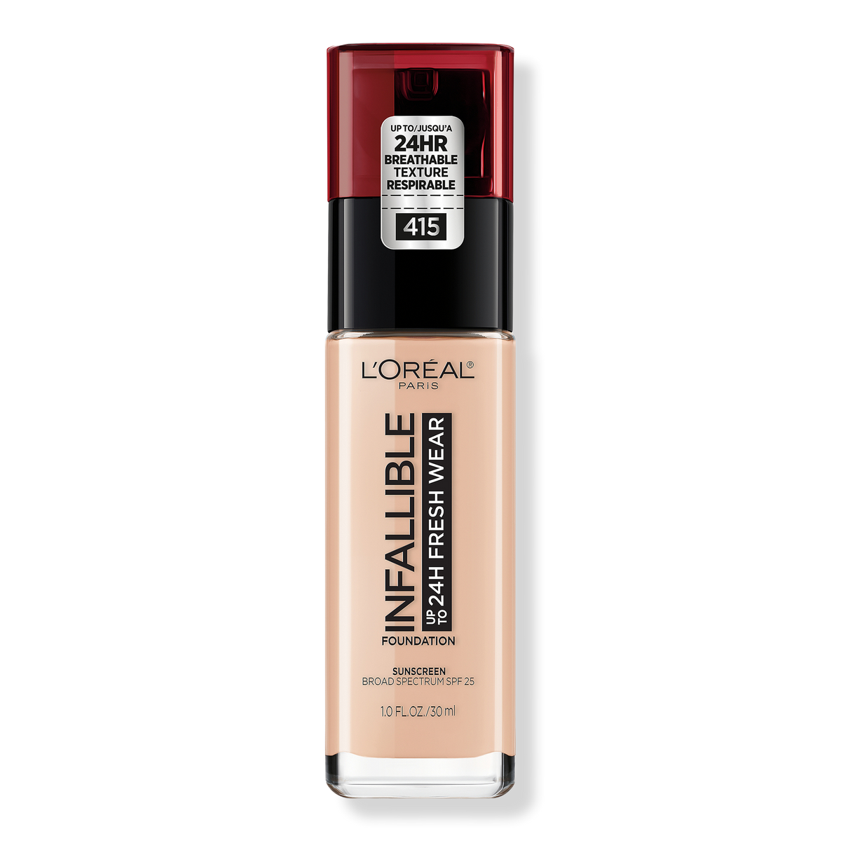 L'Oréal Infallible Fresh Wear 24HR Foundation, 415 Rose Ivory, 1 oz