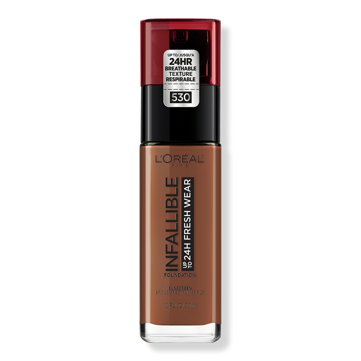 L'Oréal Infallible Fresh Wear 24HR Foundation, 530 Deep Amber, 1 oz