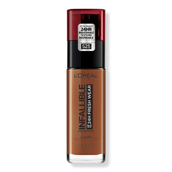 L'Oréal Infallible Fresh Wear 24HR Foundation, 525 Deep Golden, 1 oz