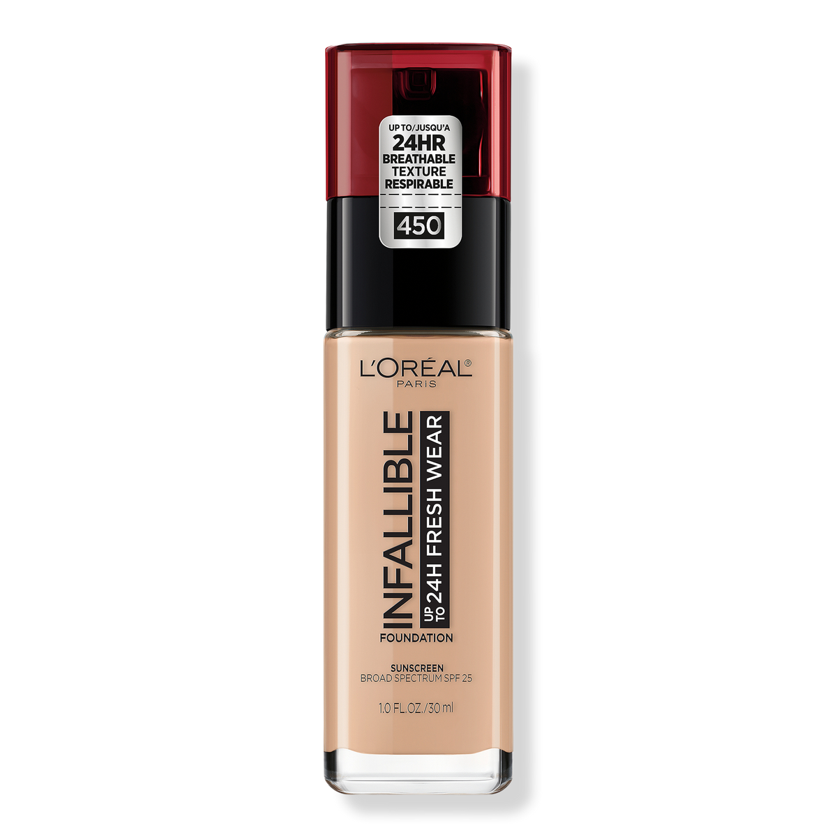 L'Oréal Infallible Fresh Wear 24HR Foundation, 450 Rose Beige, 1 oz