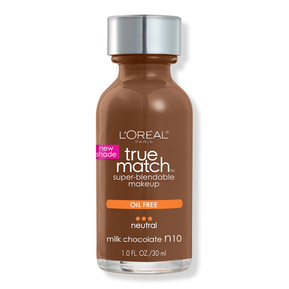 L'Oréal True Match Super-Blendable Foundation Makeup, N10 Milk Chocolate, 1 oz