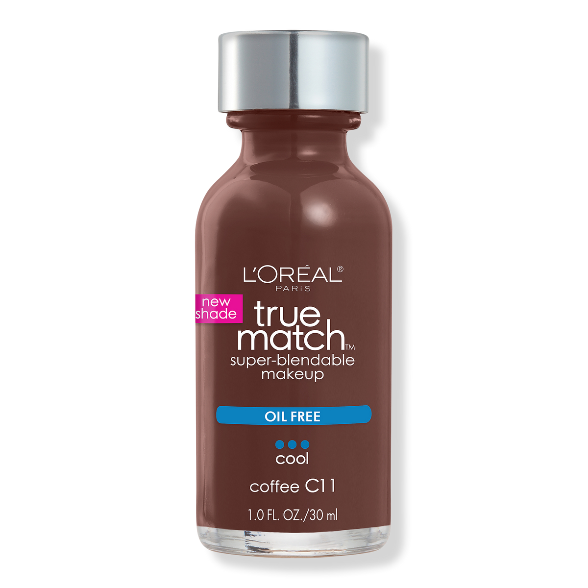 L'Oréal True Match Super-Blendable Foundation Makeup, C11 Coffee, 1 oz