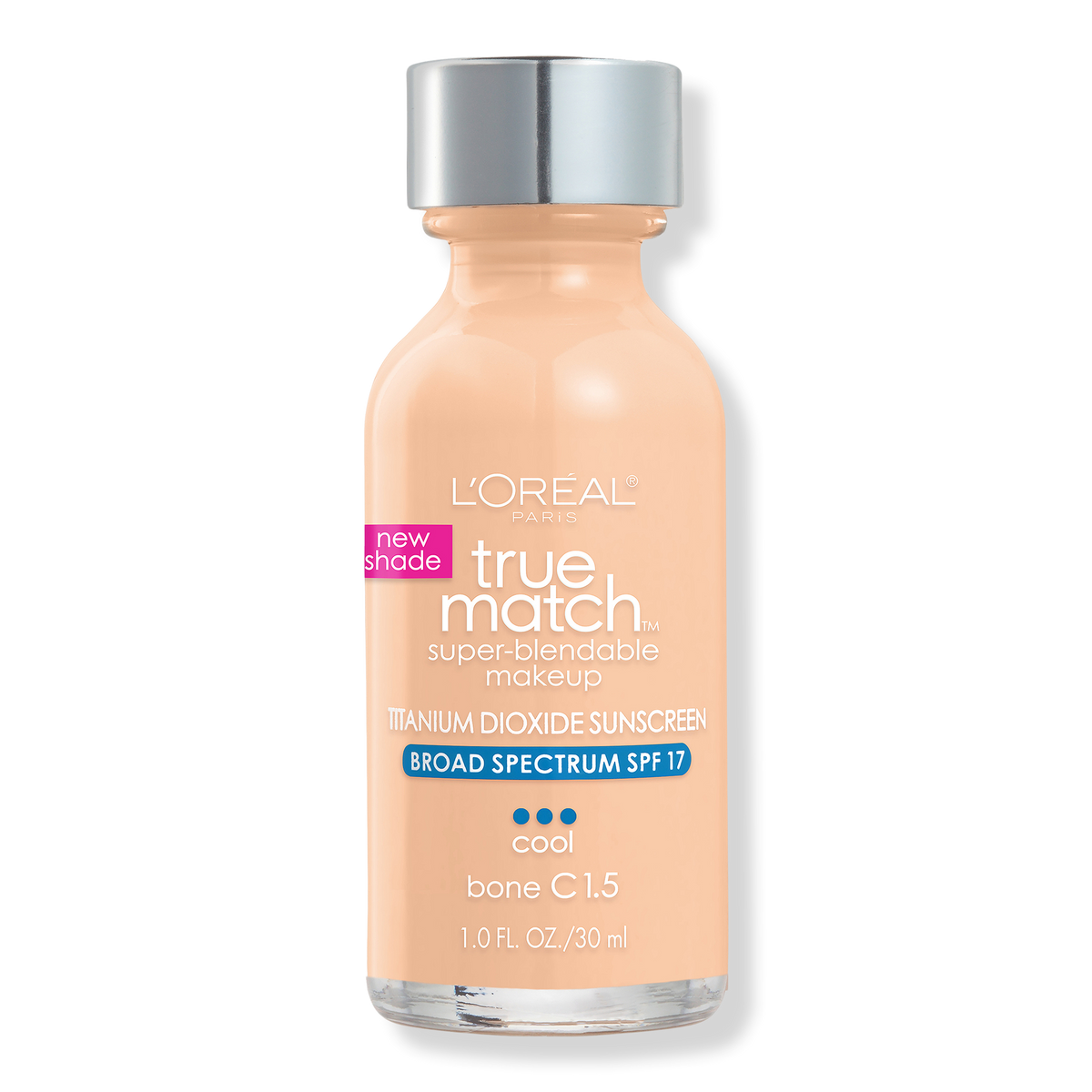 L'Oréal True Match Super-Blendable Foundation Makeup, C1.5 Bone, 1 oz