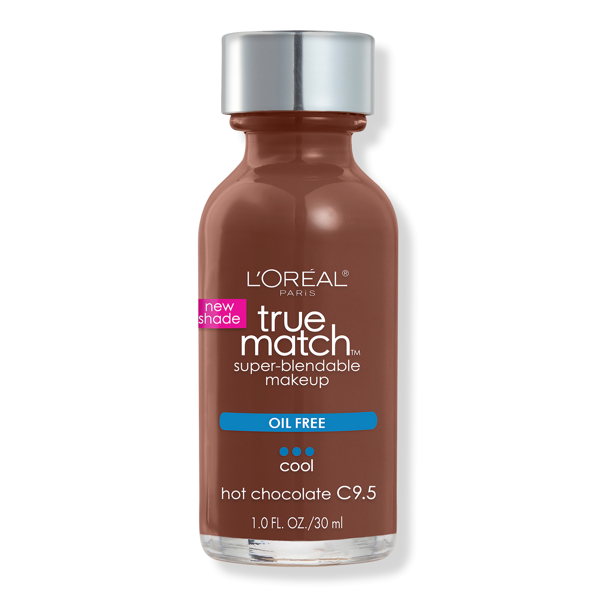L'Oréal True Match Super-Blendable Foundation Makeup, C9.5 Hot Chocolate, 1 oz