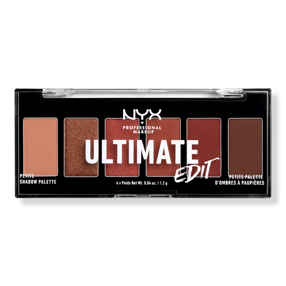 NYX Professional Makeup Ultimate Edit Mini Eyeshadow Palette, Warm Neutrals, Warm Neutrals, 0.252 oz