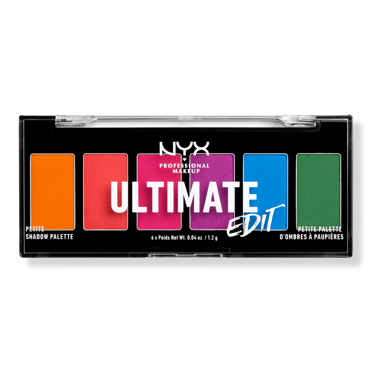 NYX Professional Makeup Ultimate Edit Mini Eyeshadow Palette, Brights, Brights, 0.252 oz