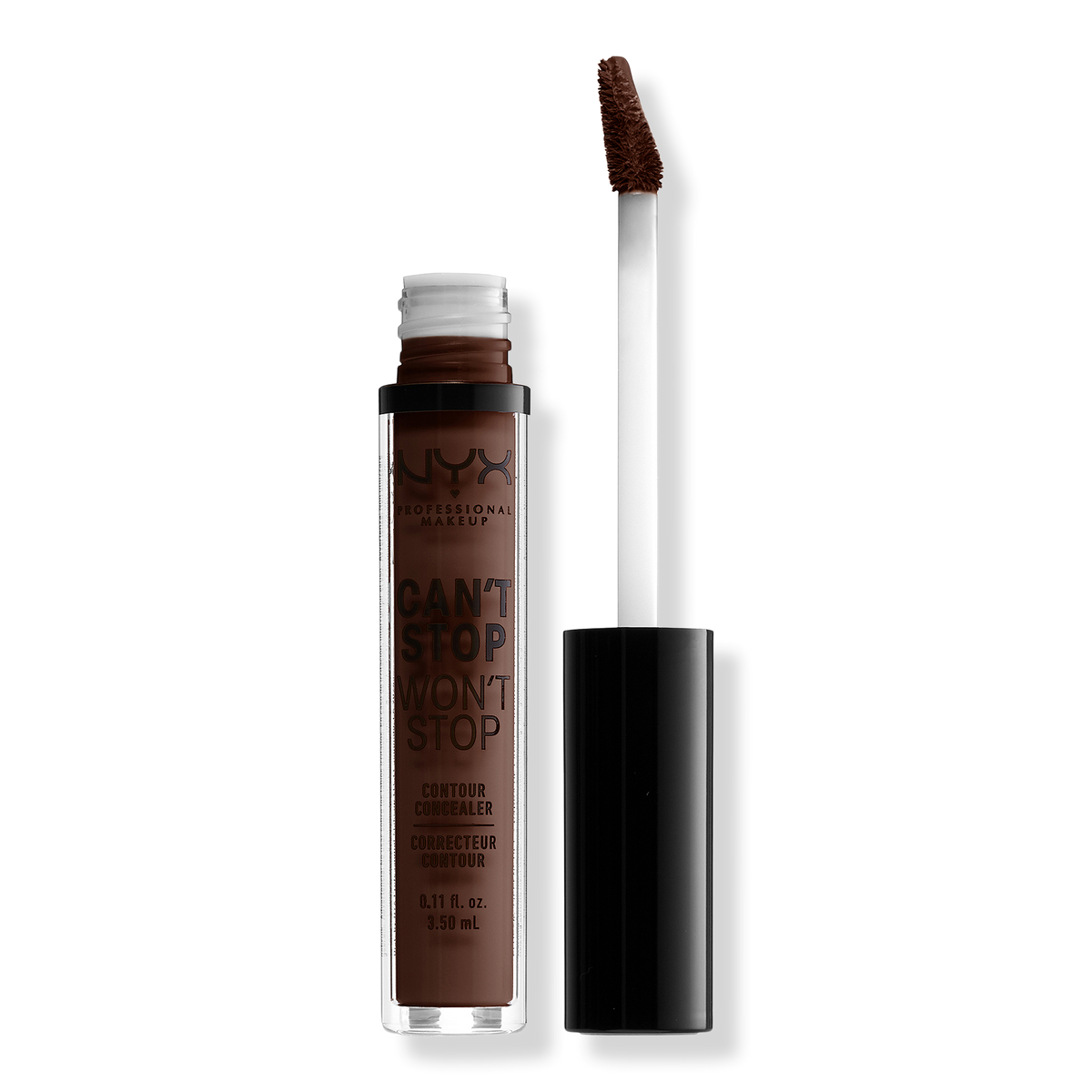 NYX Professional Makeup Can't Stop Won't Stop 24HR Full Coverage Matte Concealer, Deep Esprsso, 0.11 oz