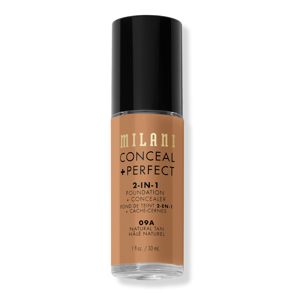 Milani Conceal + Perfect 2-in-1 Foundation + Concealer, Natural Tan, 1 oz