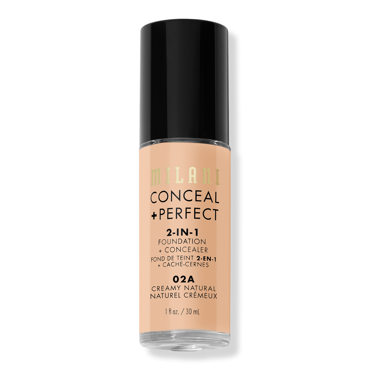 Milani Conceal + Perfect 2-in-1 Foundation + Concealer, Creamy Natural, 1 oz
