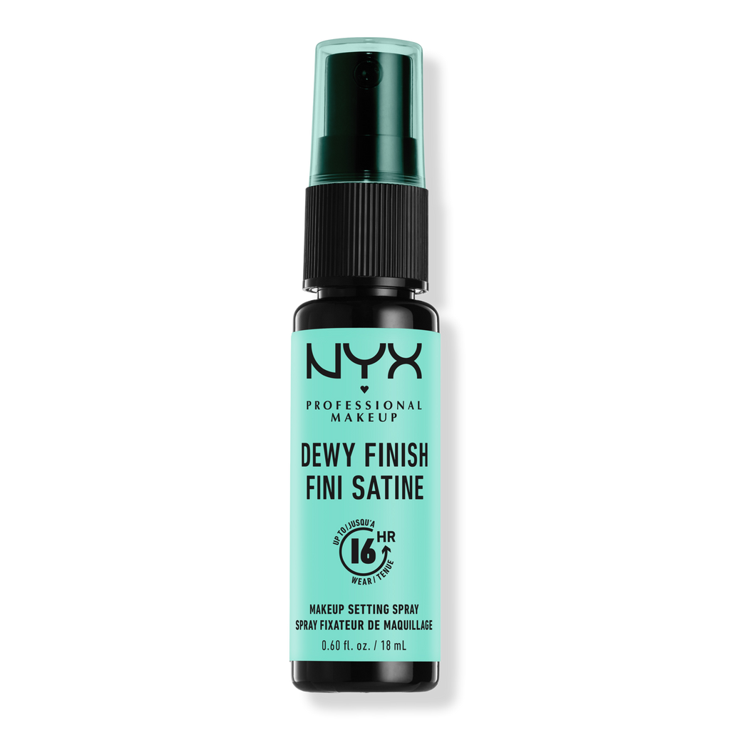NYX Professional Makeup Dewy Finish Long Lasting Makeup Setting Spray Vegan Formula, 0.60 oz