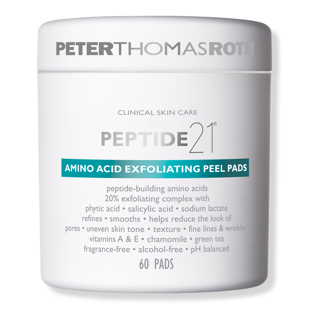 Peter Thomas Roth Peptide 21-Amino Acid Exfoliating Peel Pads, 60 ea