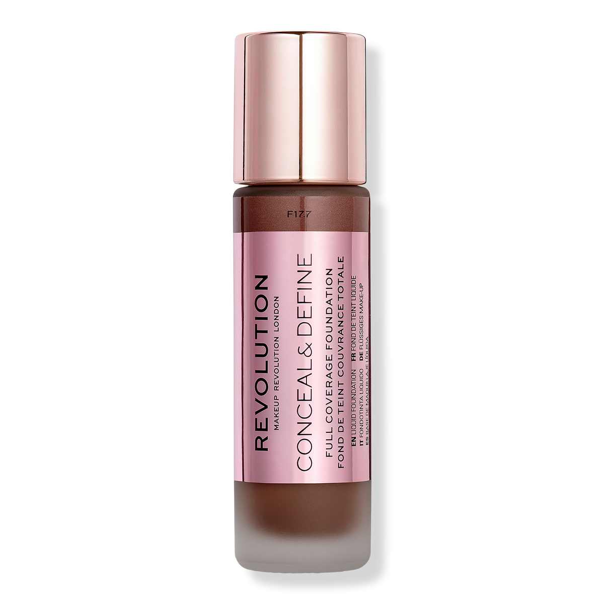 Makeup Revolution Conceal & Define Full Coverage Foundation, F17.7, 0.8 oz