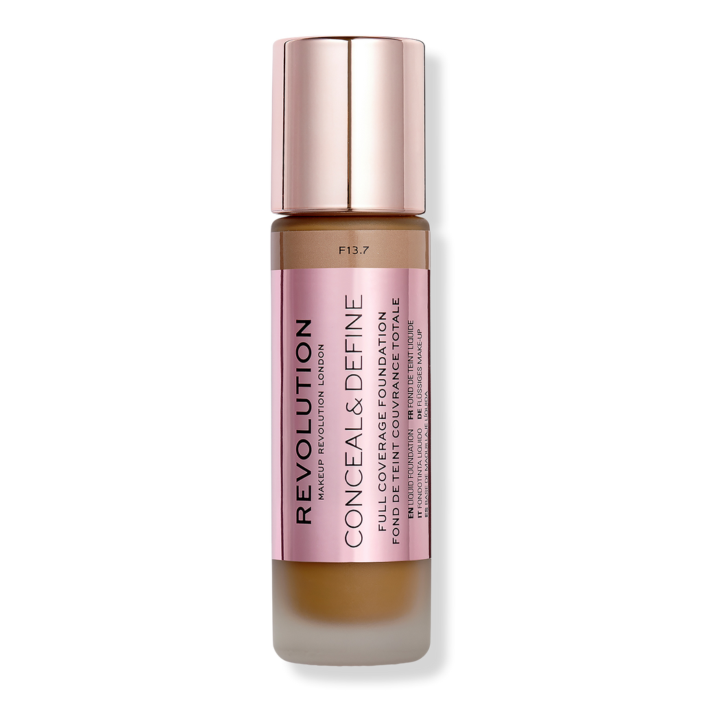 Makeup Revolution Conceal & Define Full Coverage Foundation, F13.7, 0.8 oz