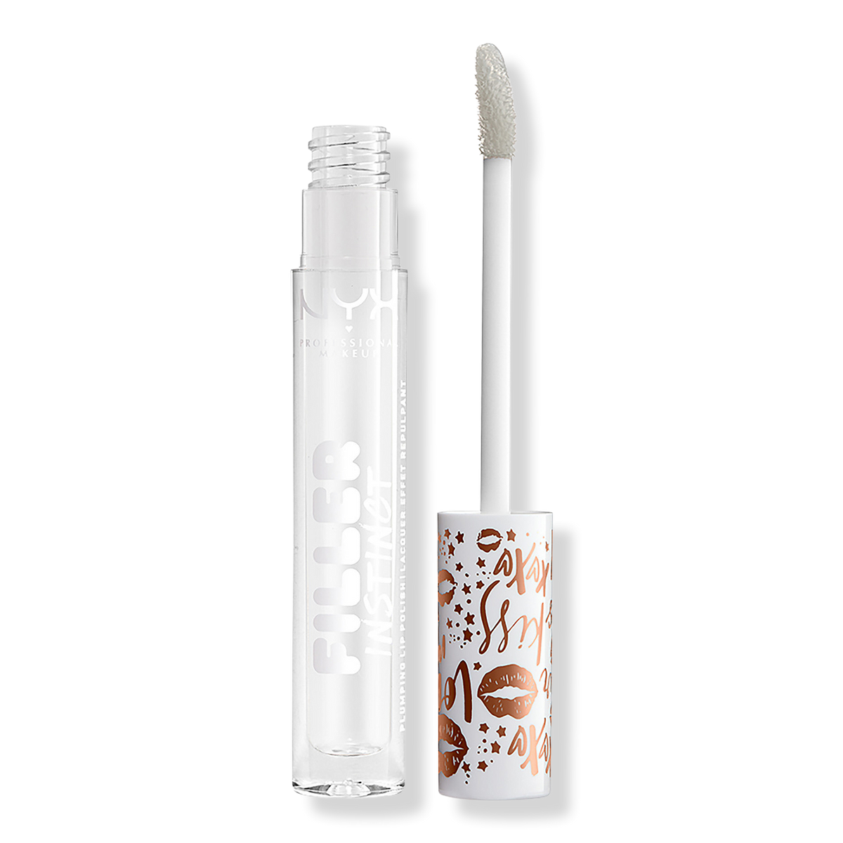 NYX Professional Makeup Filler Instinct Plumping Lip Gloss, Lets Glaze, 0.08 oz