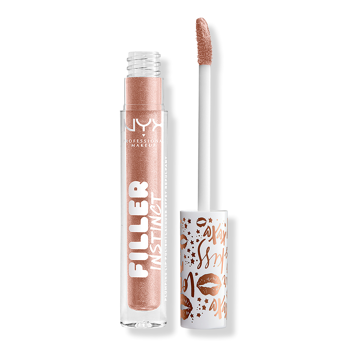 NYX Professional Makeup Filler Instinct Plumping Lip Gloss, Brunch Drunk, 0.08 oz