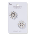 Scünci Crystal Stone Barrette Set, 2 ea