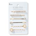Scünci Mixed Glam Bobby Pins, 6 ea