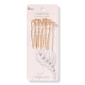Scünci Gold And White Hairpin Set