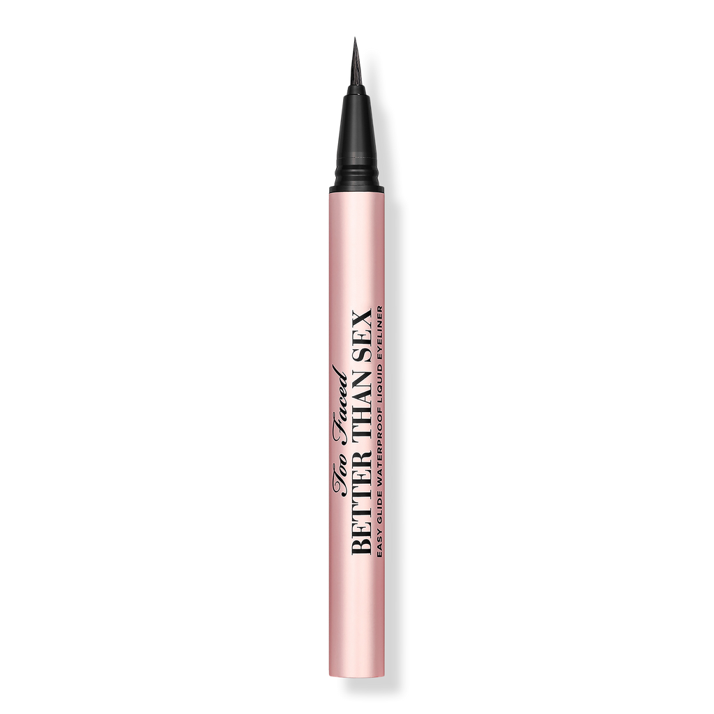 Too Faced Better Than Sex Easy Glide Waterproof Liquid Eyeliner, Intense Black, 0.02 oz