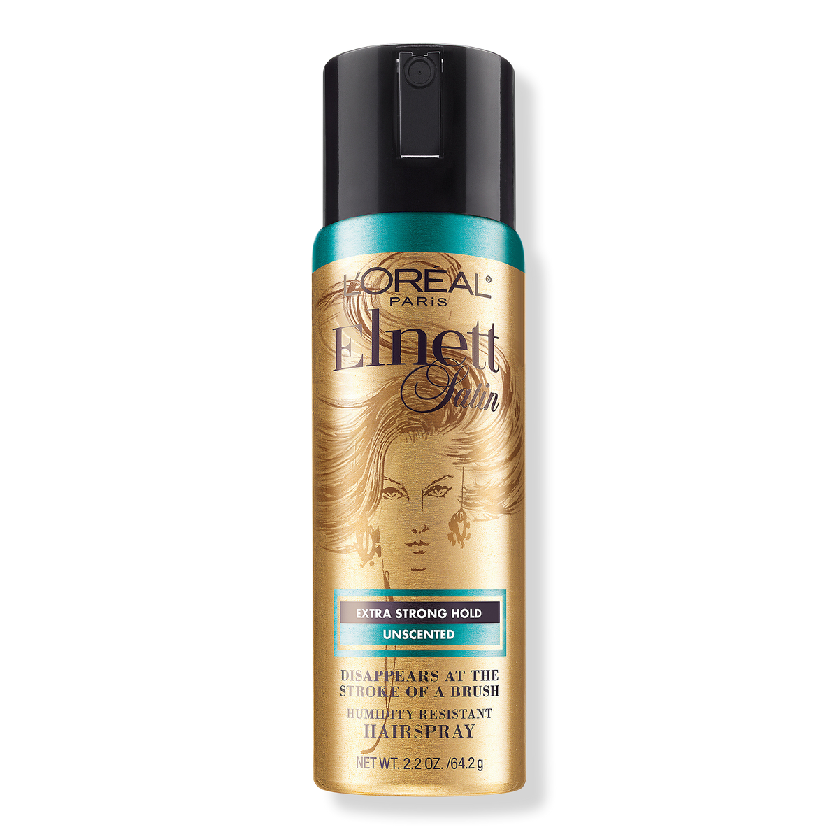 L'Oréal Travel Size Elnett Satin Extra Strong Hold, Light Hairspray Unscented, 2.2 oz