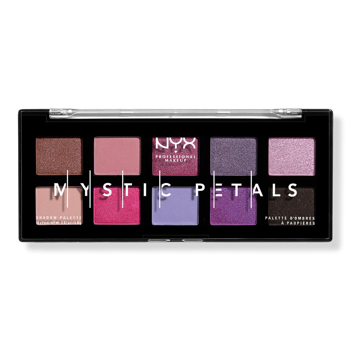 NYX Professional Makeup Mystic Petals Eyeshadow Palette, Midnight Orchid, 0.28 oz