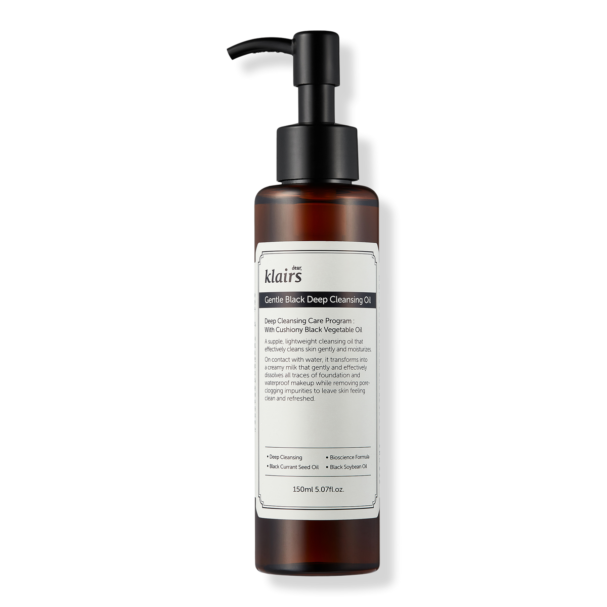 Klairs Gentle Black Deep Cleansing Oil, 5.07 oz