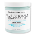 VitaminSea.beauty Blue Sea Kale Grapefruit Deep Pore Exfoliating Face Mask, 8.5 oz