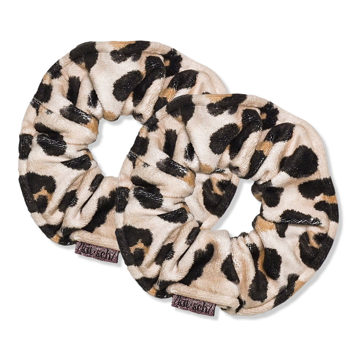 Kitsch Leopard Microfiber Towel Scrunchies, 2 ea