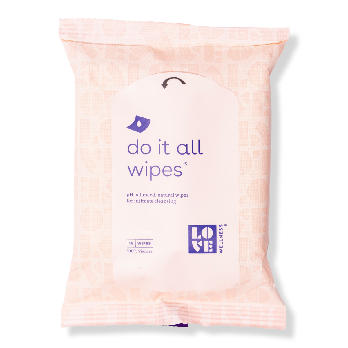 Love Wellness Mini Do It All Wipes for Intimate Cleaning, 15 ea