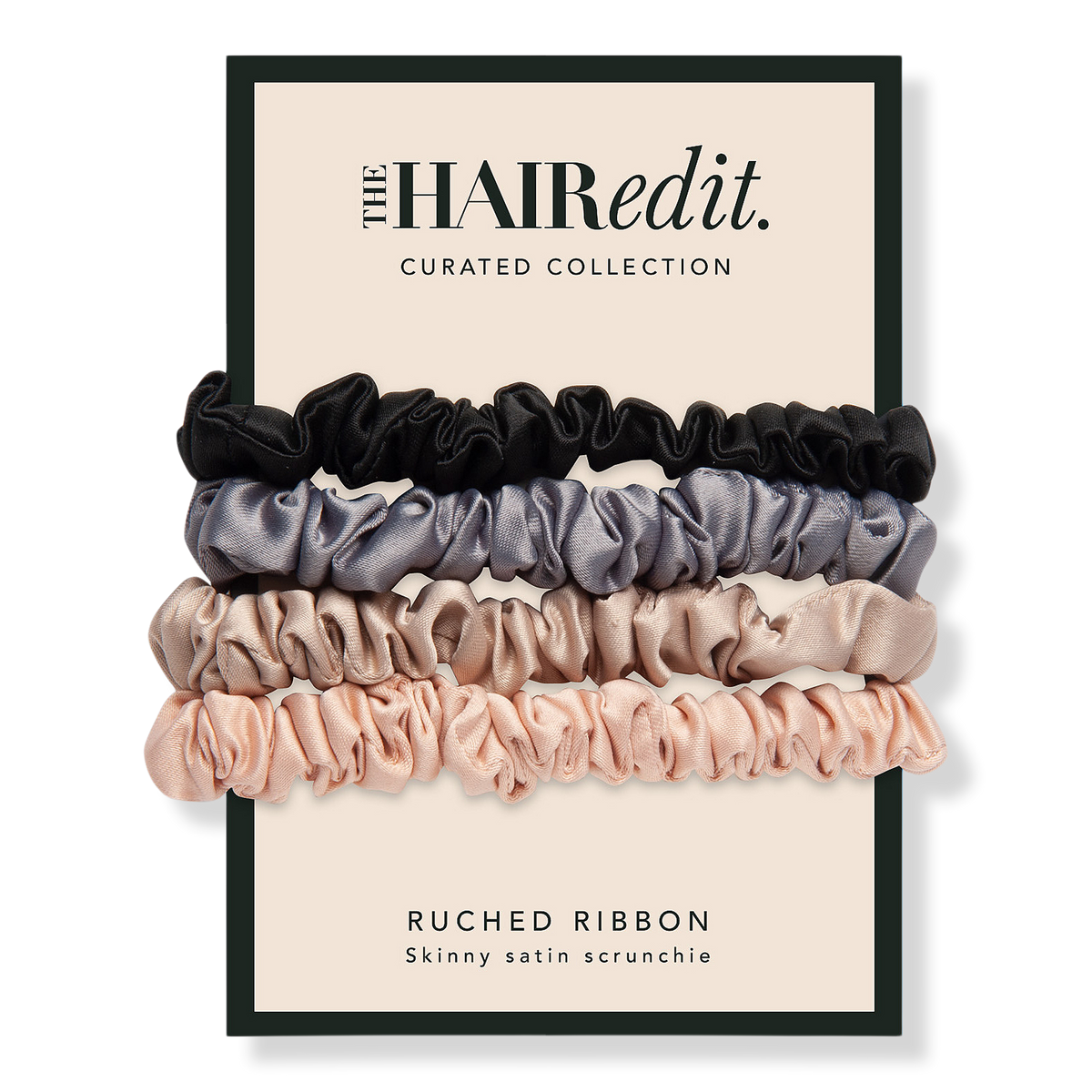 The Hair Edit Multi-Color Ruched Ribbon Scrunchies, 4 ea