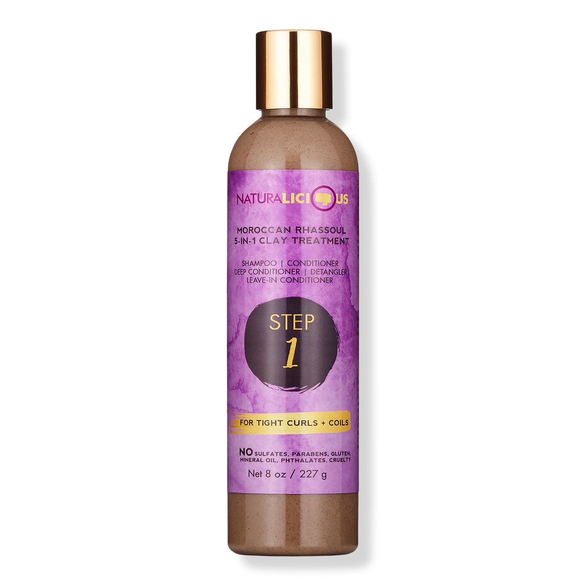 Naturalicious Moroccan Rhassoul 5-in-1 Clay Treatment, 8 oz