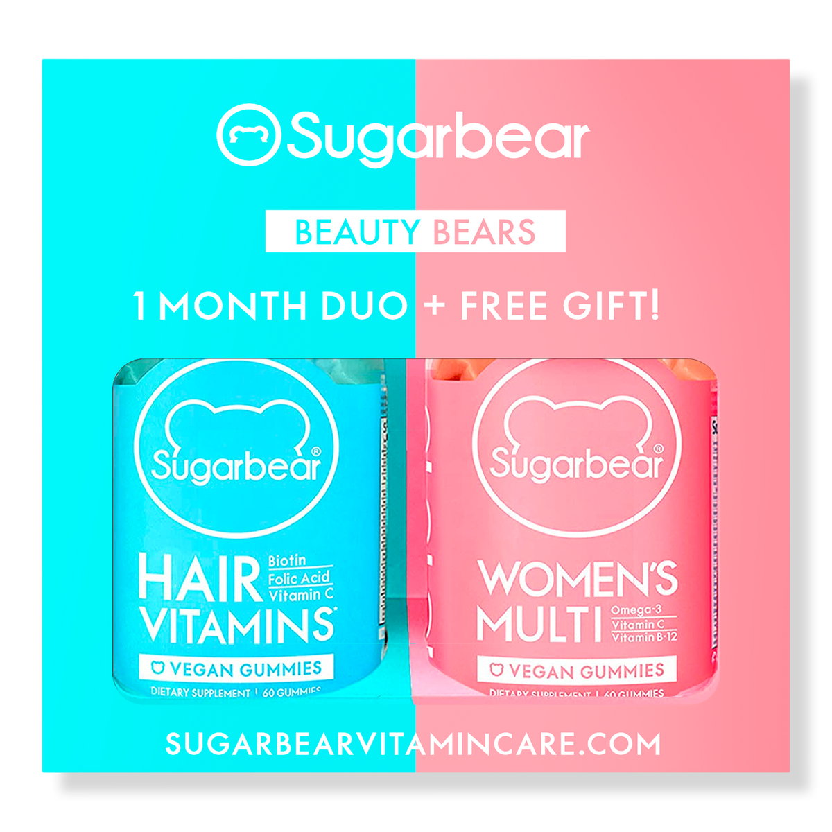 Sugarbearhair Beauty Bear Pack, 1 Hair + 1 Multi