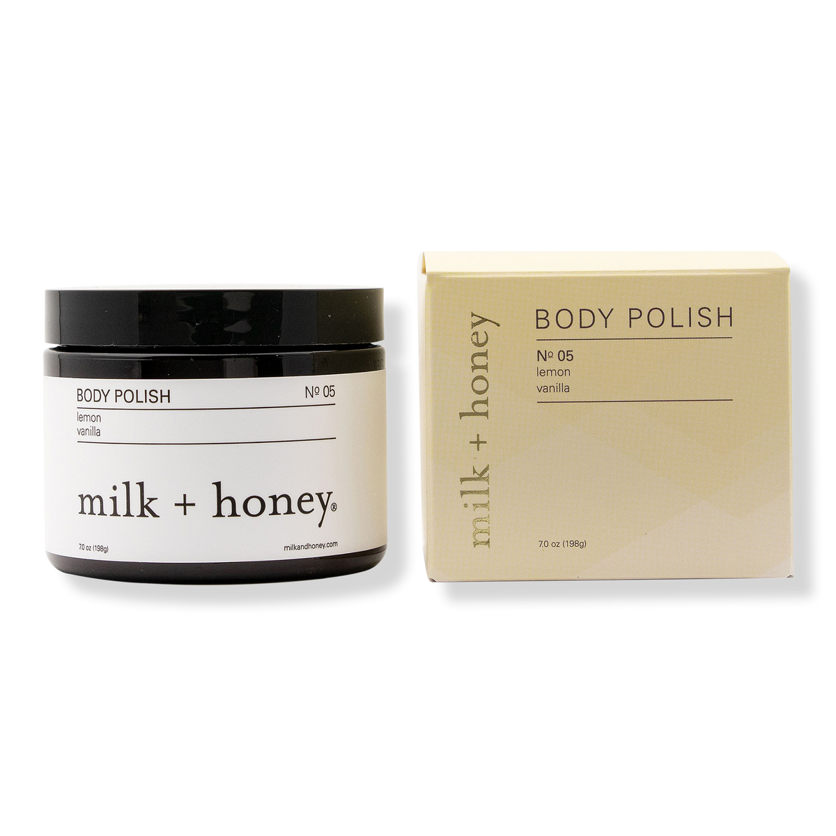Milk + Honey Lemon, Vanilla Body Polish No.05, 8 oz