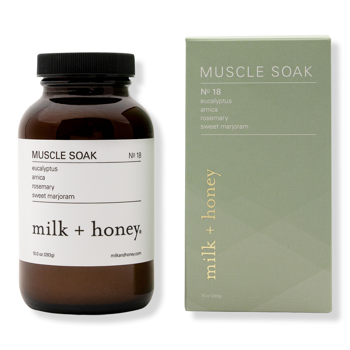 Milk + Honey Eucalyptus, Arnica, Rosemary, Sweet Marjoram Sore Muscle Soak No.18, 10 oz