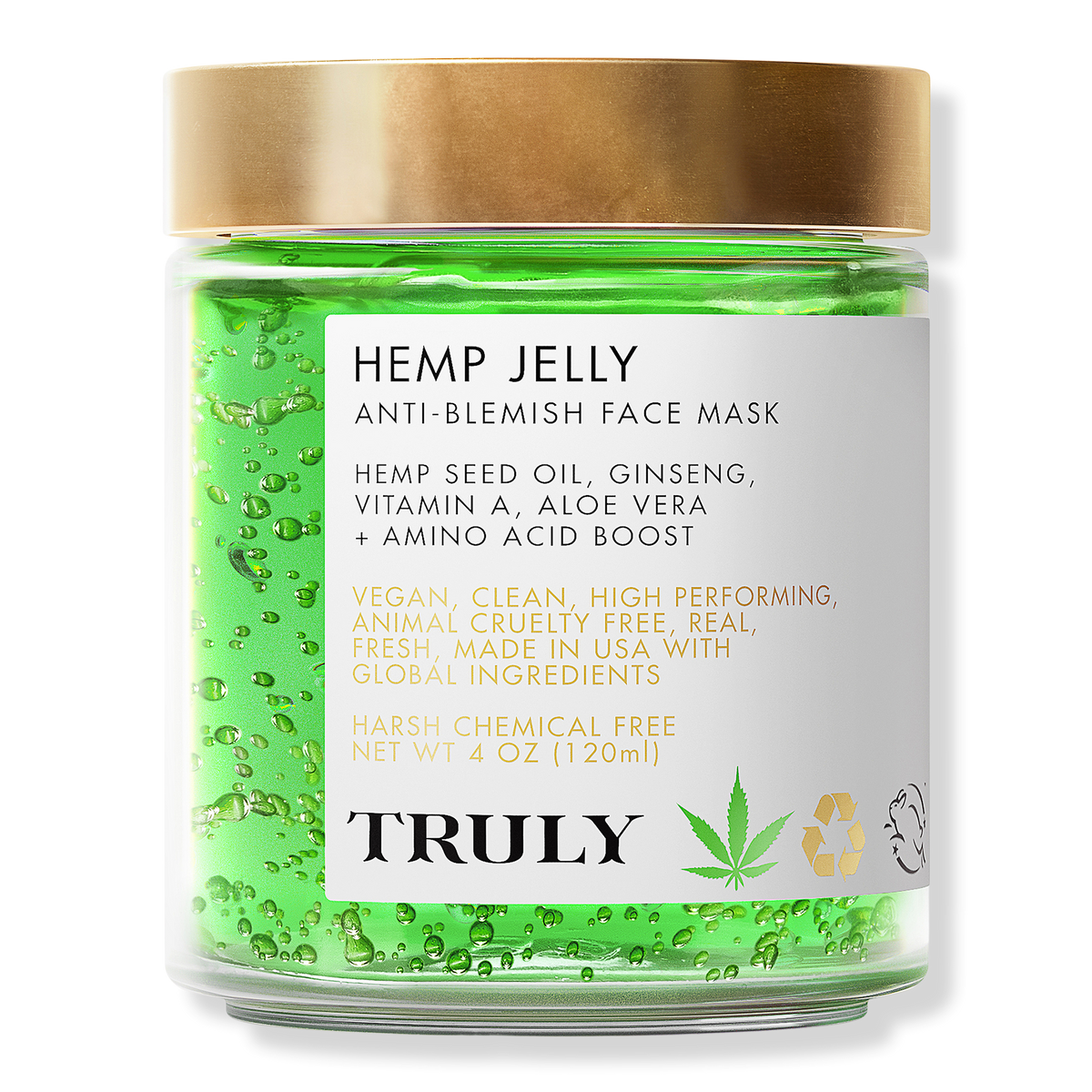 Truly Hemp Jelly Anti-Blemish Face Mask, 4 oz