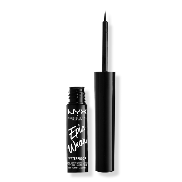 NYX Professional Makeup Epic Wear Long Lasting Liquid Eyeliner, Black, 0.12 oz