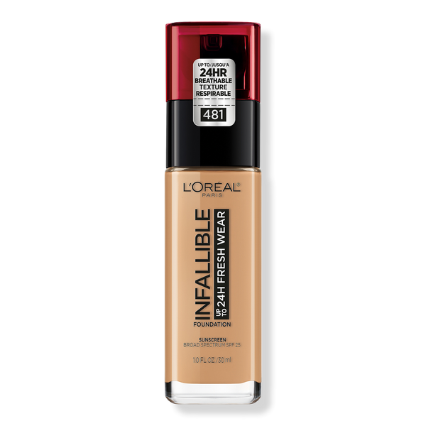 L'Oréal Infallible Fresh Wear 24HR Foundation, 481 Cool Sand, 1 oz