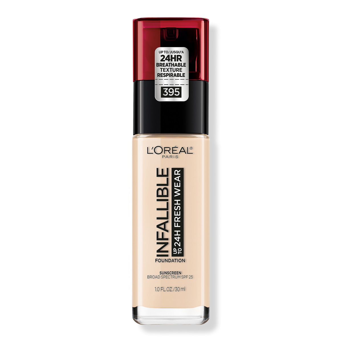 L'Oréal Infallible Fresh Wear 24HR Foundation, 395 Rose Pearl, 1 oz
