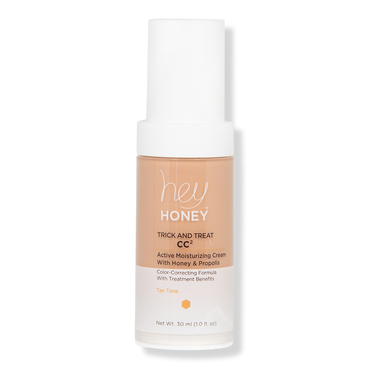 Hey Honey Trick & Treat CC² Active Propolis Color Correcting Cream, Tan, 1 oz