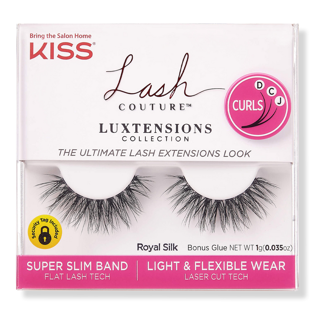 Kiss Lash Couture Luxtensions, Super Slim Band, Royal Silk