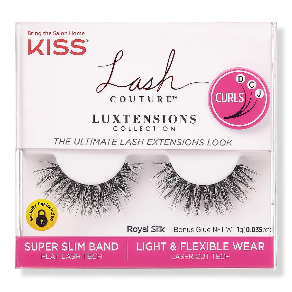 Kiss Lash Couture Luxtensions, Super Slim Band, Royal Silk