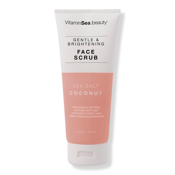VitaminSea.beauty Sea Salt & Coconut Gentle & Brightening Face Scrub, 5.1 oz