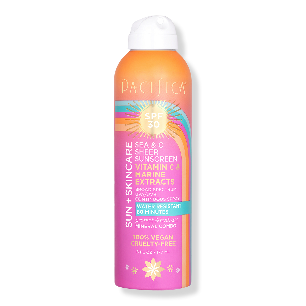 Pacifica Sea & C Sheer, SPF 30 Sunscreen, 6 oz