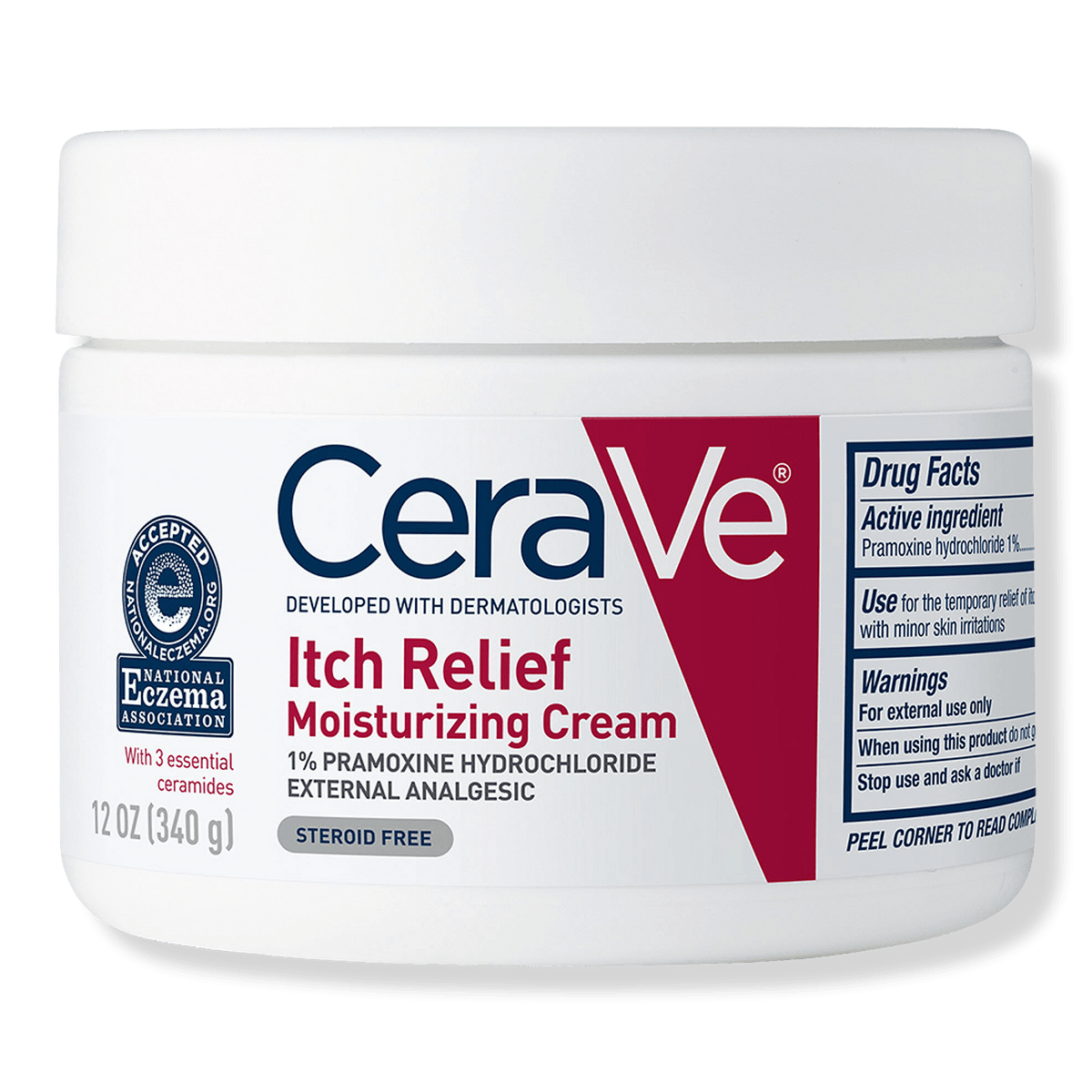 CeraVe Itch Relief Moisturizing Cream, 12.0 oz - OTC Shoppe Express
