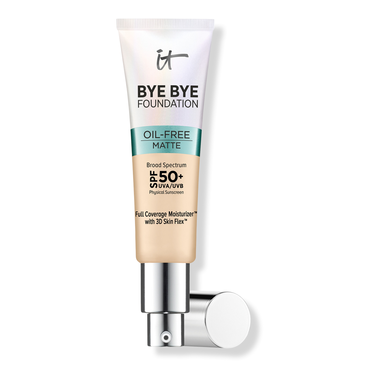 IT Cosmetics Bye Bye Foundation Oil-Free Matte Full Coverage Moisturizer with, SPF 50+, Fair, 1 oz