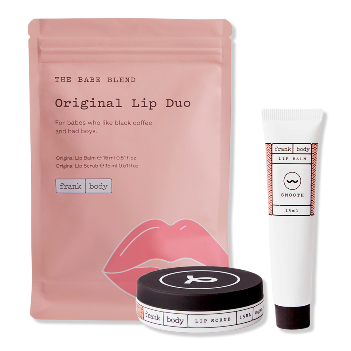 frank body Original Lip Duo, 1 oz