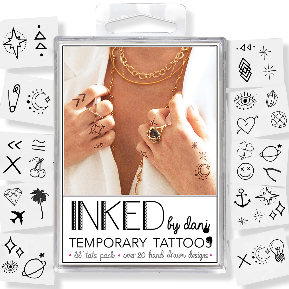 Inked by Dani Temporary Tattoos Lil Tats Pack