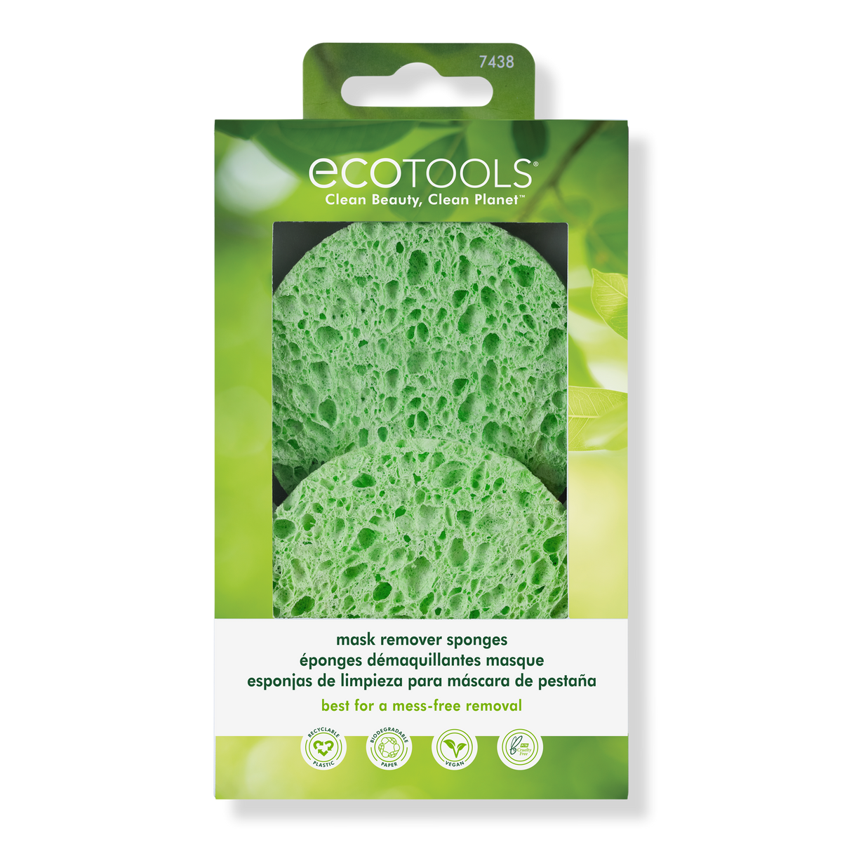EcoTools Facial Mask Remover Sponges, 2 ea