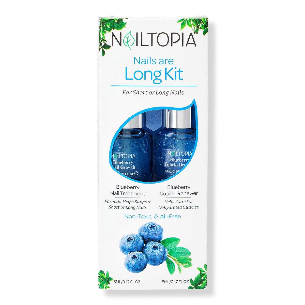 Nailtopia Nails are Long Blueberry Nail Treatment and Cuticle Renewer Kit