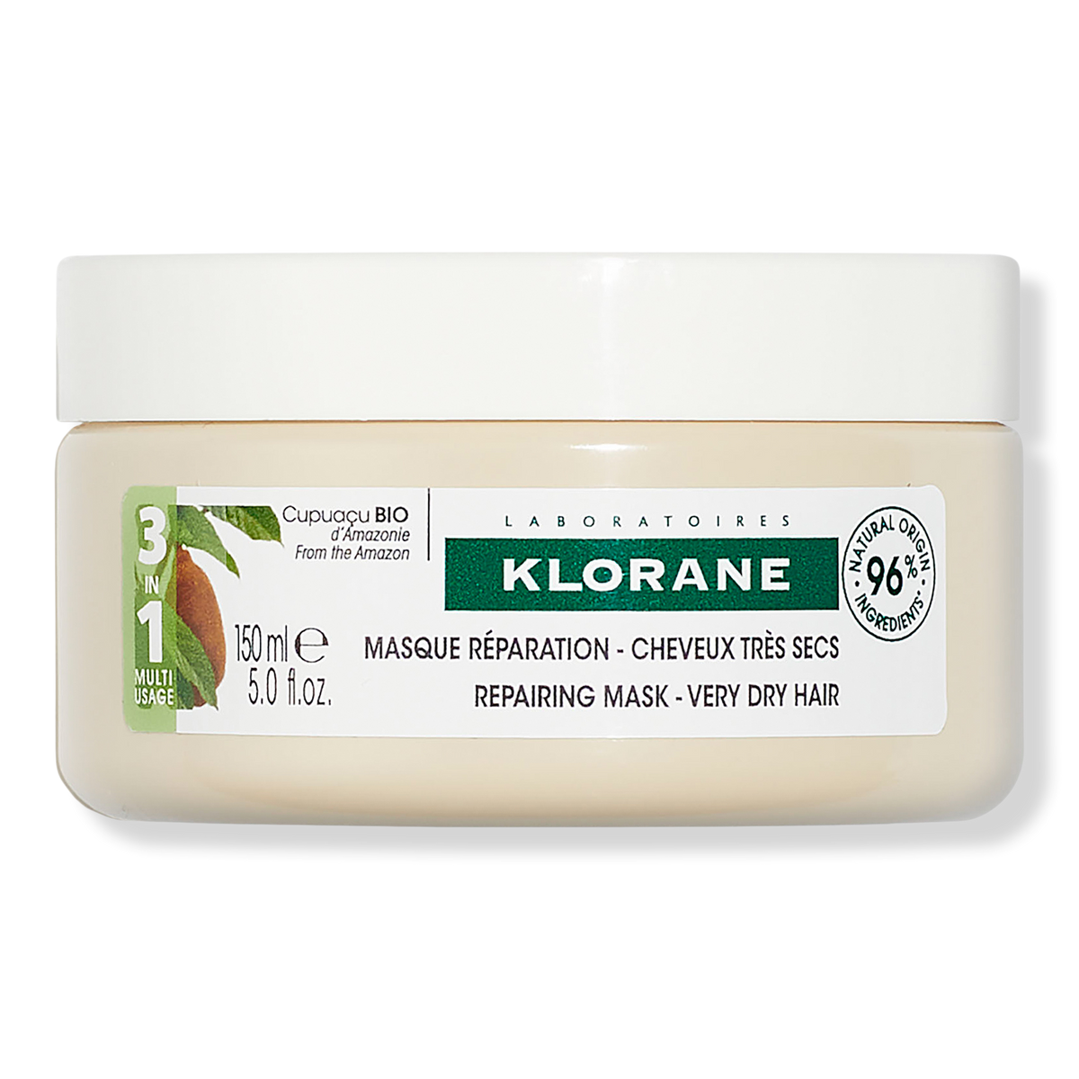 Klorane Repairing 3-in-1 Mask with Organic Cupuacu Butter, 5 oz